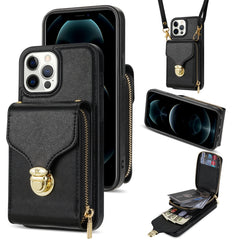 Zipper Hardware Card Wallet Phone Case, For iPhone 13 Pro Max, For iPhone 13 Pro, For iPhone 12 Pro Max, For iPhone 12 / 12 Pro