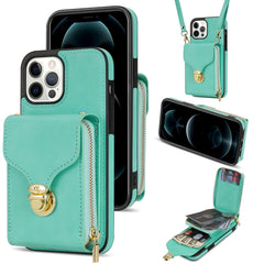 Zipper Hardware Card Wallet Phone Case, For iPhone 13 Pro Max, For iPhone 13 Pro, For iPhone 12 Pro Max, For iPhone 12 / 12 Pro