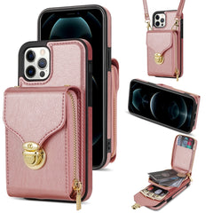 Zipper Hardware Card Wallet Phone Case, For iPhone 13 Pro Max, For iPhone 13 Pro, For iPhone 12 Pro Max, For iPhone 12 / 12 Pro