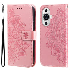 Seven-petal Flowers Embossing Leather Phone Case