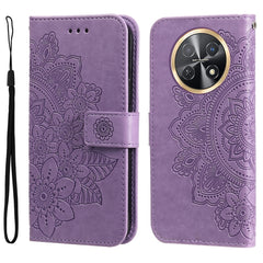 Seven-petal Flowers Embossing Leather Phone Case