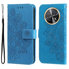 Seven-petal Flowers Embossing Leather Phone Case
