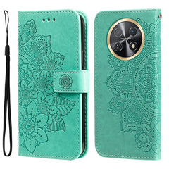 Seven-petal Flowers Embossing Leather Phone Case