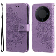 Seven-petal Flowers Embossing Leather Phone Case
