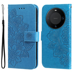 Seven-petal Flowers Embossing Leather Phone Case