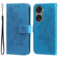 Seven-petal Flowers Embossing Leather Phone Case