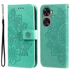 Seven-petal Flowers Embossing Leather Phone Case