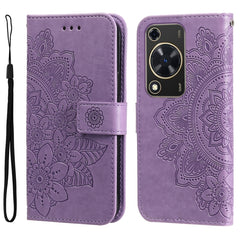 Seven-petal Flowers Embossing Leather Phone Case