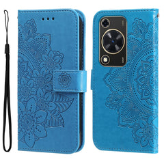 Seven-petal Flowers Embossing Leather Phone Case
