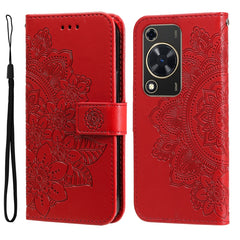 Seven-petal Flowers Embossing Leather Phone Case