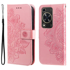 Seven-petal Flowers Embossing Leather Phone Case