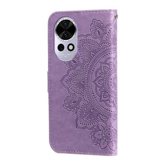 Seven-petal Flowers Embossing Leather Phone Case