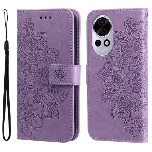 Seven-petal Flowers Embossing Leather Phone Case