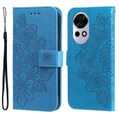 Seven-petal Flowers Embossing Leather Phone Case