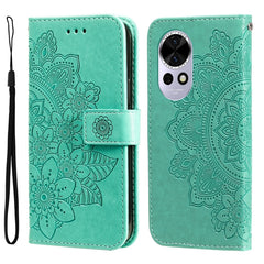 Seven-petal Flowers Embossing Leather Phone Case