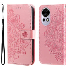 Seven-petal Flowers Embossing Leather Phone Case