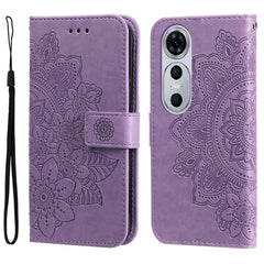 Seven-petal Flowers Embossing Leather Phone Case