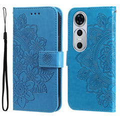 Seven-petal Flowers Embossing Leather Phone Case