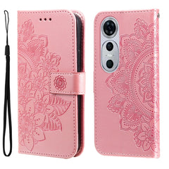 Seven-petal Flowers Embossing Leather Phone Case