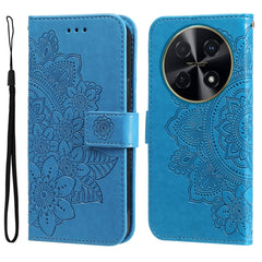 Seven-petal Flowers Embossing Leather Phone Case