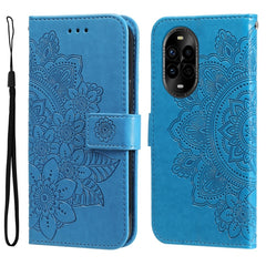 Seven-petal Flowers Embossing Leather Phone Case