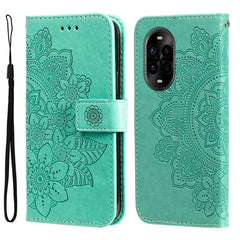 Seven-petal Flowers Embossing Leather Phone Case