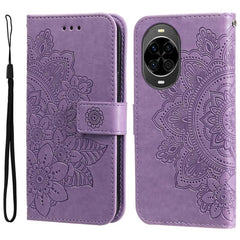 Seven-petal Flowers Embossing Leather Phone Case
