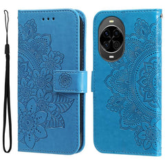 Seven-petal Flowers Embossing Leather Phone Case