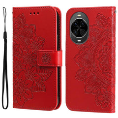 Seven-petal Flowers Embossing Leather Phone Case
