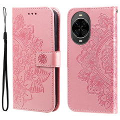 Seven-petal Flowers Embossing Leather Phone Case