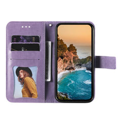 Seven-petal Flowers Embossing Leather Phone Case