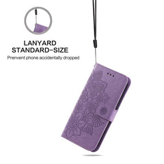 Seven-petal Flowers Embossing Leather Phone Case
