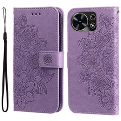 Seven-petal Flowers Embossing Leather Phone Case