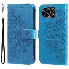 Seven-petal Flowers Embossing Leather Phone Case