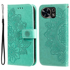 Seven-petal Flowers Embossing Leather Phone Case