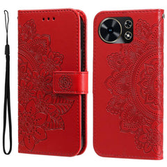 Seven-petal Flowers Embossing Leather Phone Case