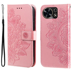 Seven-petal Flowers Embossing Leather Phone Case