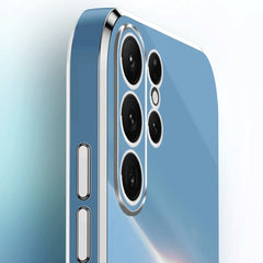 XINLI Straight Edge 6D Electroplate TPU Phone Case with Ring Holder