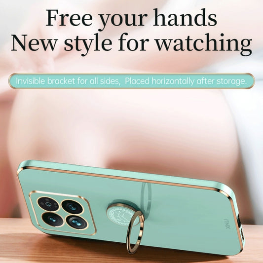 XINLI Straight Edge 6D Electroplate TPU Phone Case with Ring Holder