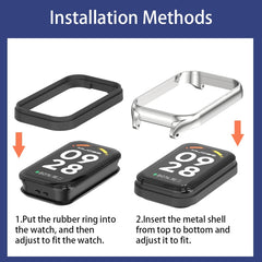 Mijobs Metal Shell Ocean Silicone Watch Band