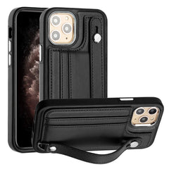 Shockproof Leather Phone Case with Wrist Strap, For iPhone 12 Pro Max, For iPhone 11, For iPhone 11 Pro, For iPhone 11 Pro Max