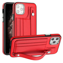 Shockproof Leather Phone Case with Wrist Strap, For iPhone 12 Pro Max, For iPhone 11, For iPhone 11 Pro, For iPhone 11 Pro Max