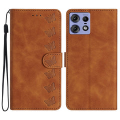 Seven Butterflies Embossed Leather Phone Case