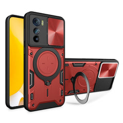 CD Texture Sliding Camshield Magnetic Holder Phone Case