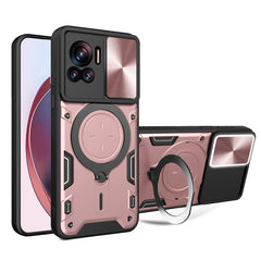CD Texture Sliding Camshield Magnetic Holder Phone Case