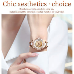 OLEVS 6681 Women Multifunctional Hollow Waterproof Mechanical Watch