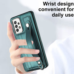 Shockproof Leather Phone Case with Wrist Strap