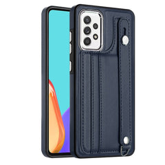 Shockproof Leather Phone Case with Wrist Strap
