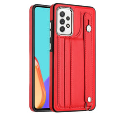 Shockproof Leather Phone Case with Wrist Strap