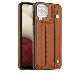 Shockproof Leather Phone Case with Wrist Strap